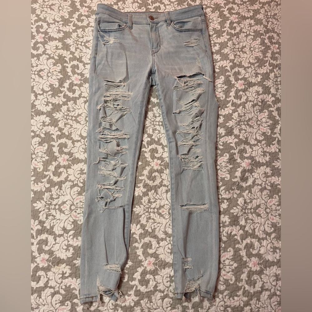 American Eagle Light Ripped Jeans